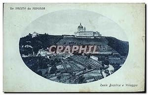 Image du vendeur pour Carte Postale Ancienne Un Saluto Da Superga Reale Basilica e Villagio mis en vente par CPAPHIL