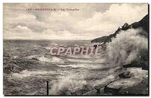 Carte Postale Ancienne Granville La Tempête