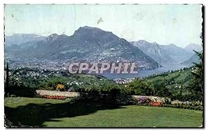 Seller image for Carte Postale Ancienne Lugano Monte Bre E Valsolda Visti Da Montagnola for sale by CPAPHIL