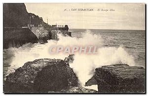 Image du vendeur pour Carte Postale Ancienne San Sebastian El Rompe Olas mis en vente par CPAPHIL