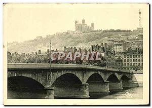 Bild des Verkufers fr Carte Postale Ancienne Lyon Le Pont du Change et la Colline de Fourvieres zum Verkauf von CPAPHIL