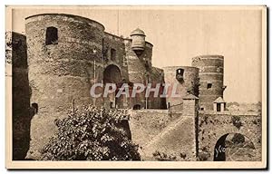 Carte Postale Ancienne La Douce France Angers L'Entrée Du Château