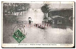 Carte Postale Ancienne Porte D'Ivry Barriere de l'Octroi Janvier 1910