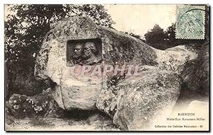 Seller image for Carte Postale Ancienne Barbizon Medaillon Roussean Millet for sale by CPAPHIL