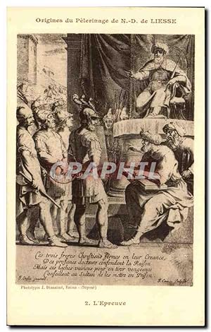 Image du vendeur pour Carte Postale Ancienne Origines du Pelerinage de Liesse L'epreuve mis en vente par CPAPHIL