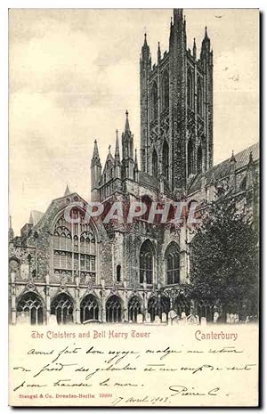 Carte Postale Ancienne Canterbury Cathedral The cloisters and Bell Harry Tower