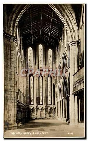 Carte Postale Ancienne Hexham abbey and transept