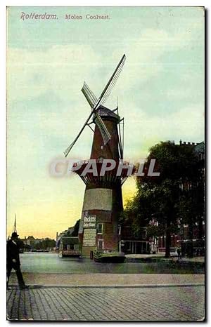 Carte Postale Ancienne Rotterdam Molen Coolvest