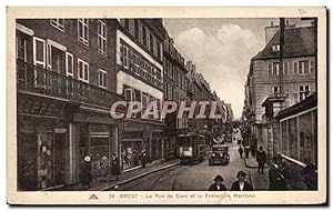 Bild des Verkufers fr Carte Postale Ancienne Brest La Rue de Siam Et La prfecture Maritime zum Verkauf von CPAPHIL