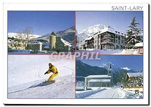 Carte Postale Moderne Saint Lary Tour Hachan Eglise romane Sainte Marie