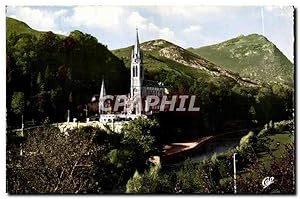 Bild des Verkufers fr Carte Postale Semi Moderne Lourdes La Basilique et la Gave zum Verkauf von CPAPHIL