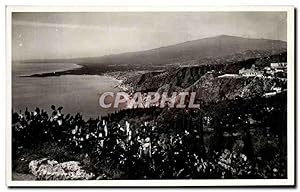 Carte Postale Ancienne Taormina Veduta Dal teatro Antico