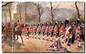 Carte Postale Ancienne Highlanders Militaria Uniforme