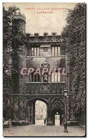 Carte Postale Ancienne Cambridge Trinity College Gateway
