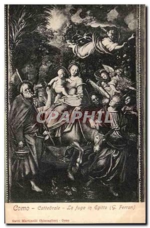 Bild des Verkufers fr Carte Postale Ancienne Como Cattedrale La fuga in Egitto G Ferrari zum Verkauf von CPAPHIL