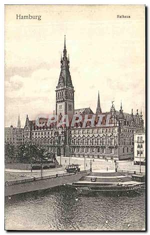 Carte Postale Ancienne Hamburg Rathaus