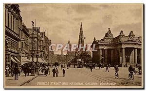 Carte Postale Ancienne Princes Street And National Gallery Edinburgh