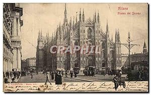 Seller image for Carte Postale Ancienne Milano Piazza del Duomo for sale by CPAPHIL