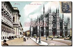 Seller image for Carte Postale Ancienne Milano Piazza del Duomo for sale by CPAPHIL