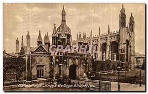 Carte Postale Ancienne Cambridge King college Chapel