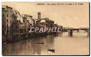 Carte Postale Ancienne Firenze Una Veduta dell Arno Col Ponte A S Trinita