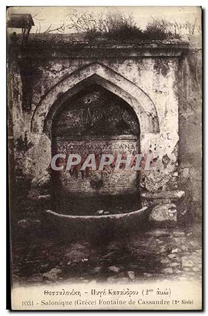 Image du vendeur pour Carte Postale Ancienne Salonique Fontaine de Cassandre GRece mis en vente par CPAPHIL