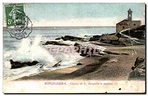 Bild des Verkufers fr Carte Postale Ancienne Bordigera Chiesa di S Ampelio e Marina zum Verkauf von CPAPHIL