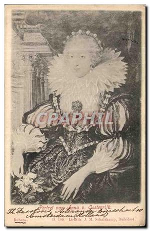 Image du vendeur pour Carte Postale Ancienne Portret Van Anna Oostenrijk Rubens mis en vente par CPAPHIL