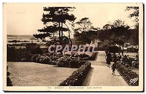 Bild des Verkufers fr Carte Postale Ancienne Brest Cours D'Ajot Les Jardins zum Verkauf von CPAPHIL