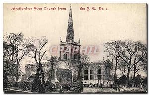 Carte Postale Ancienne Stratford On Avon Church From the SE