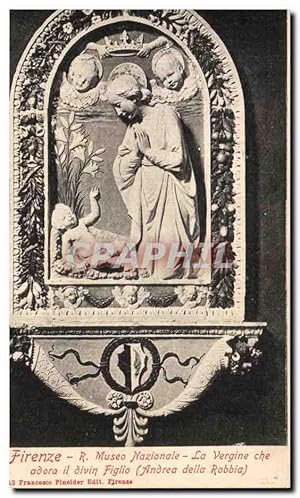 Carte Postale Ancienne Firenze Museo Nazionale La Vergine Che Figilo Andrea della Robbia