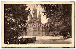 Bild des Verkufers fr Carte Postale Ancienne Wiesbaden Griechische Kapelle zum Verkauf von CPAPHIL