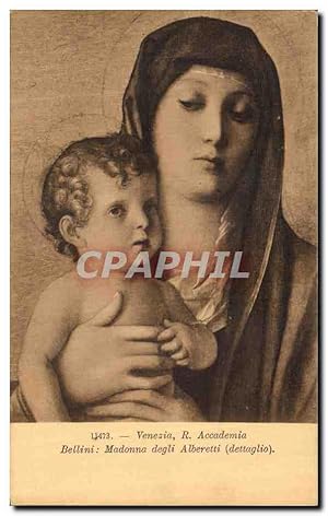 Bild des Verkufers fr Carte Postale Ancienne Venezia R Accademia Bellini Madonna degli Alberetti zum Verkauf von CPAPHIL