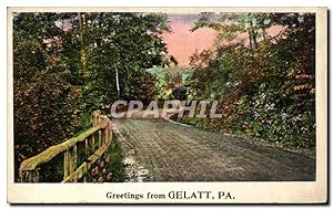 Carte Postale Ancienne Greetings From Gelatt