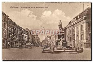 Carte Postale Ancienne Duisburg Konigsplatz Mit Bismarckdenkmal