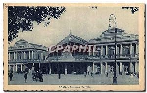 Bild des Verkufers fr Carte Postale Ancienne Roma Stazione Termini zum Verkauf von CPAPHIL