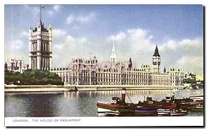 Seller image for Carte Postale Moderne London The House Of Parliament Bateaux for sale by CPAPHIL