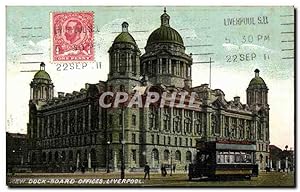 Carte Postale Ancienne Dock Board Offices Liverpool