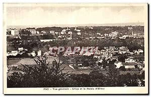 Carte Postale Ancienne Pau vue générale Gelos et le Palais d'Hiver