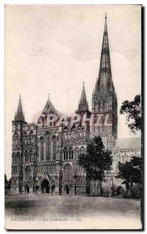 Carte Postale Ancienne Salisbury La Cathédrale