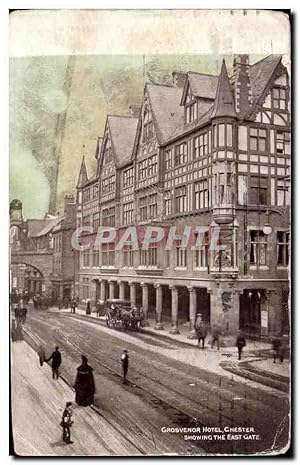 Seller image for Carte Postale Ancienne Grosvenor Htel Chester Showing The East Gate for sale by CPAPHIL