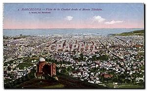 Bild des Verkufers fr Carte Postale Ancienne Barcelona Vista de la Ciudad desde el Monte Tibidabo zum Verkauf von CPAPHIL