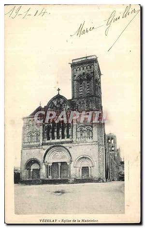 Carte Postale Ancienne Vezelay Eglise de la Madeleine