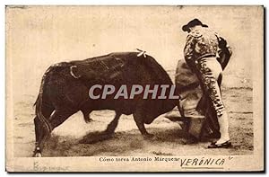 Seller image for Carte Postale Ancienne Come torea Antonio Marqueza Veronica corrida Taureau for sale by CPAPHIL