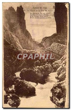 Carte Postale Ancienne Gorges du Tarn Le chaos et le pas de Soucy