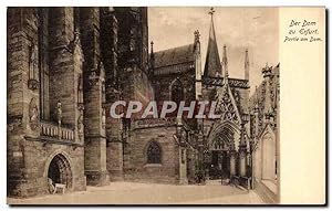 Carte Postale Ancienne Der Dom Zu Erfurt Oest Partie am Dom