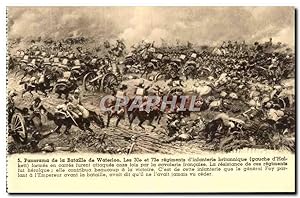 Carte Postale Ancienne Panorama de la Bataille de Waterloo Les 30e et 73e regiments d'infanterie ...