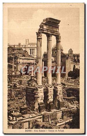 Bild des Verkufers fr Carte Postale Ancienne Roma Forta Romina Tempo di Poluce zum Verkauf von CPAPHIL