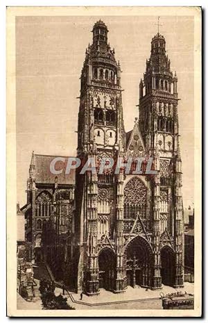 Carte Postale Ancienne Tours La Cathédrale St Gatien