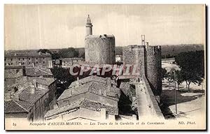 Seller image for Carte Postale Ancienne Remparts d'Aigues Mortes Les Tours de la Gardette et de Constance for sale by CPAPHIL